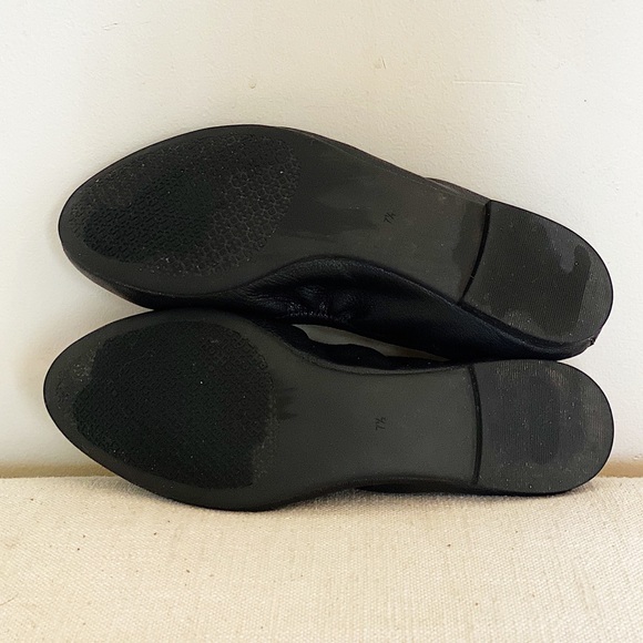 Tory Burch Black Leather Ballet Flats 7.5 ❤️❤️ - Picture 5 of 5